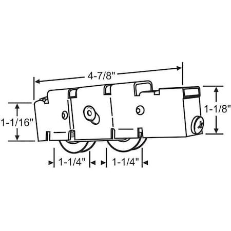 Strybuc Patio Door Roller Assembly 9-449